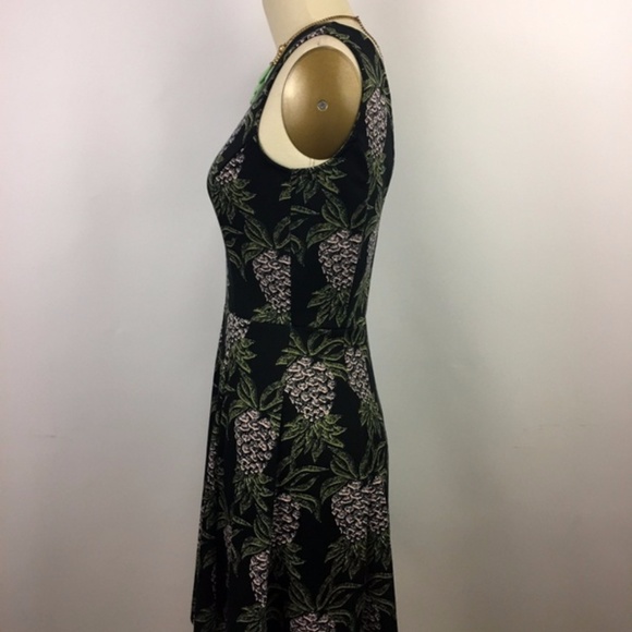 H&M Shift Dress Knee Length Pineapple Print Sz S - Picture 6 of 8
